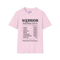 Breast Cancer Warrior Nutrition Facts Adult T-shirt