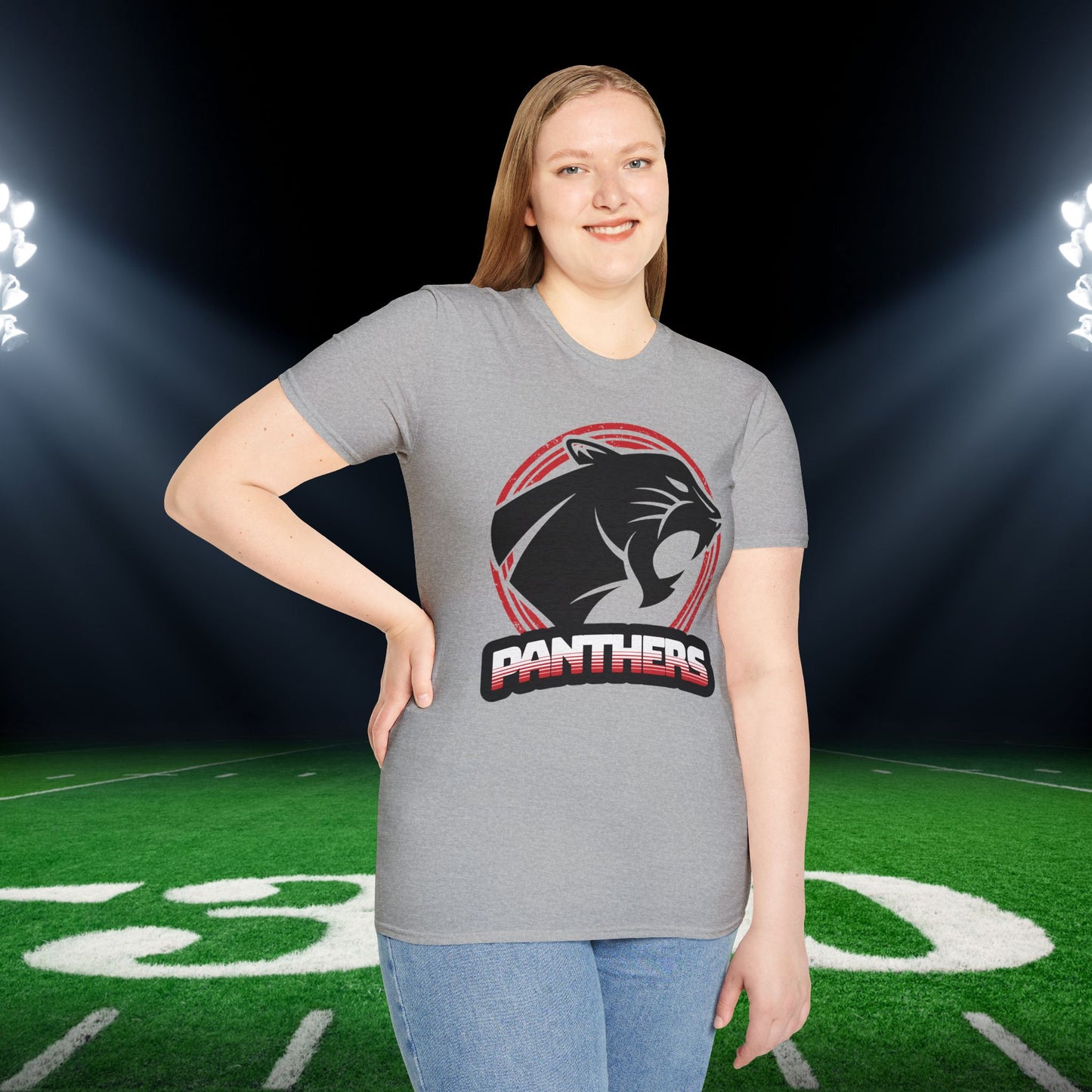 Panthers Circle Adult T-shirt