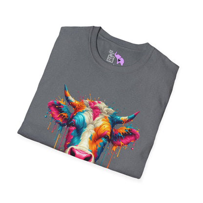 Colorful Cow Adult T-shirt