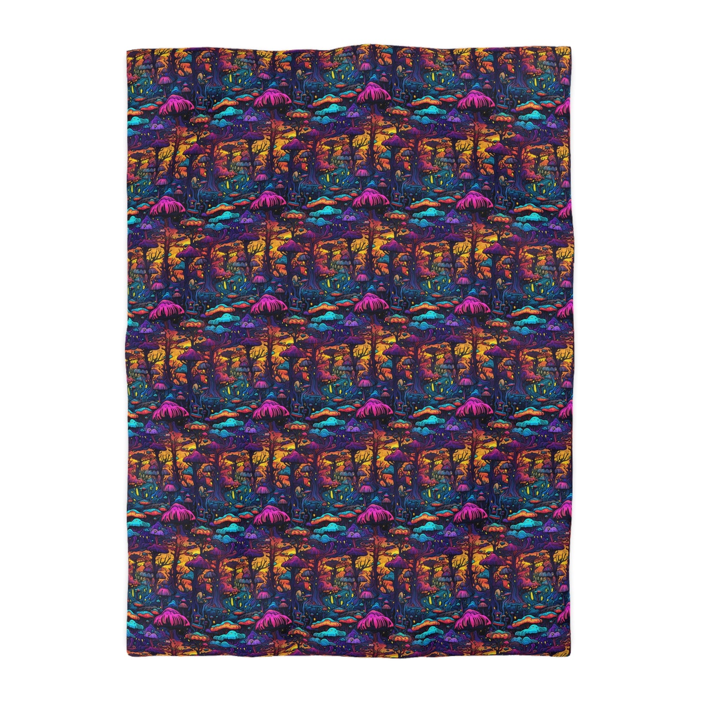 Psychedelic Spore Forest Microfiber Duvet Cover