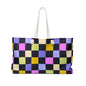 Joyful Checkerboard Weekender Bag