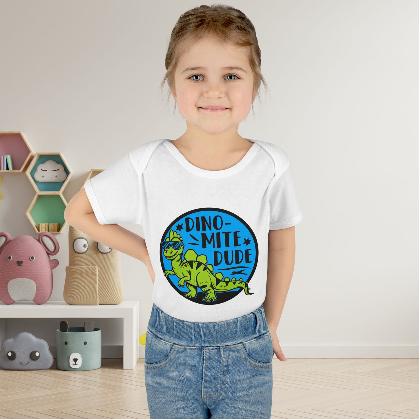 Dino-Mite Dude Baby Rib Bodysuit