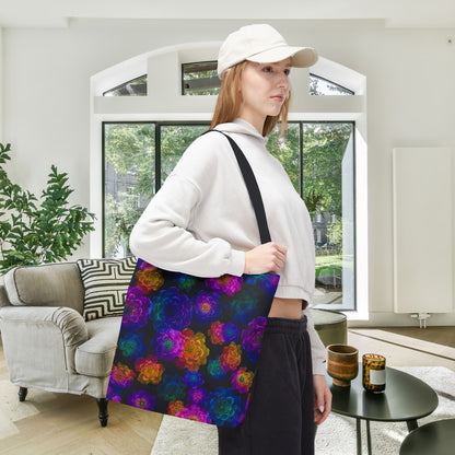 Luminous Carnations Canvas Tote Bag