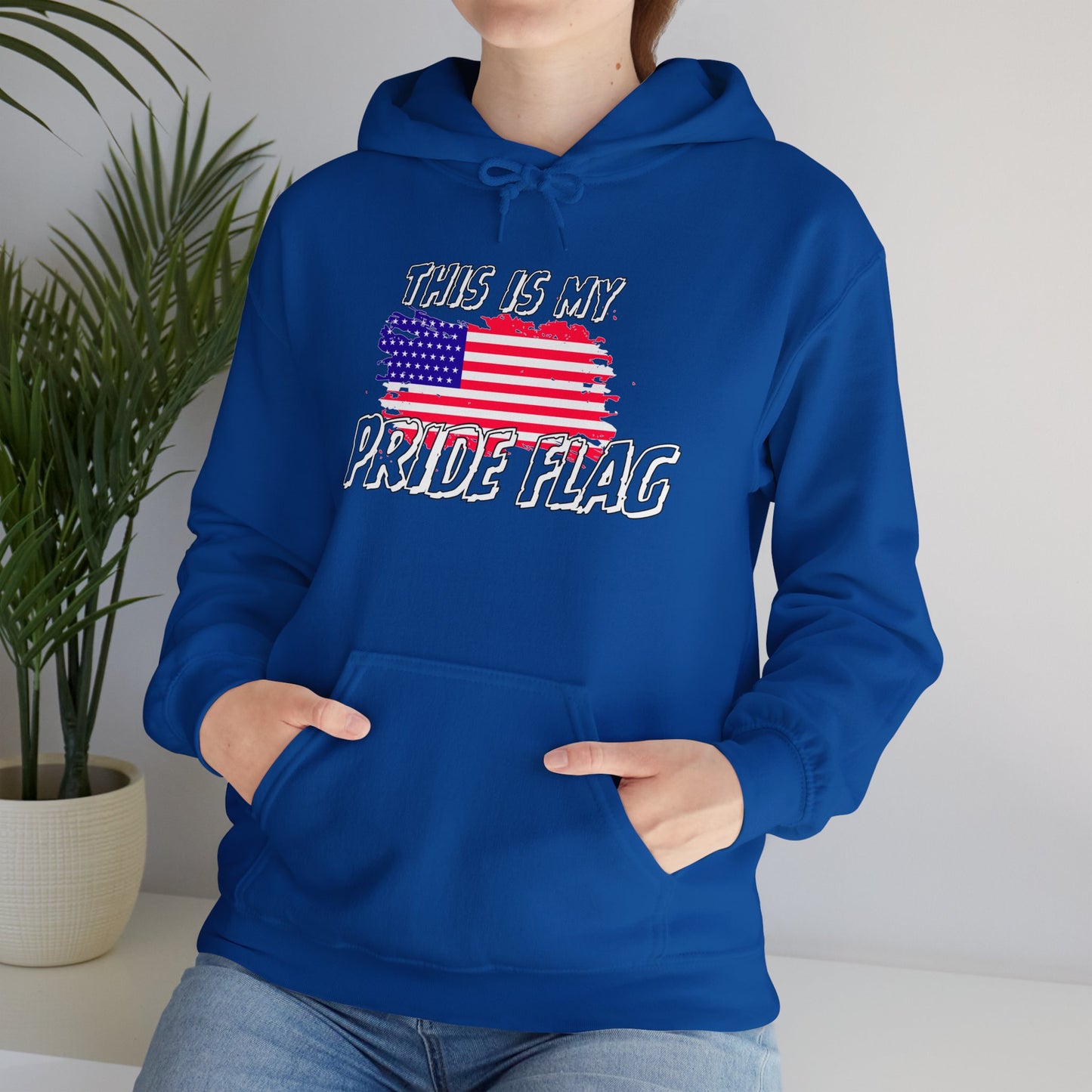 This is my Pride Flag (American Flag) Heavy Blend™ Hooded Sweatshirt