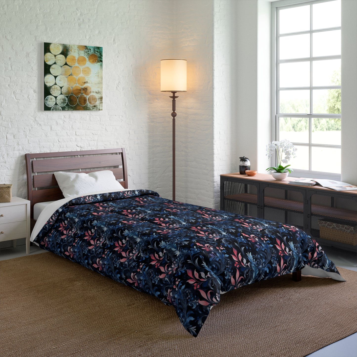 Dusky Floral Whispers Comforter