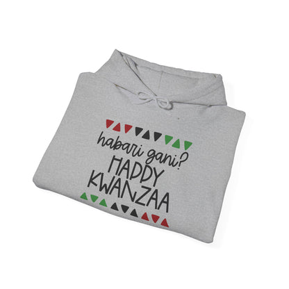 Habari Gani? Happy Kwanzaa Adult Heavy Blend™ Hooded Sweatshirt