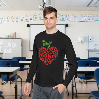 Teacher Heart 1 Adult Long Sleeve Tee