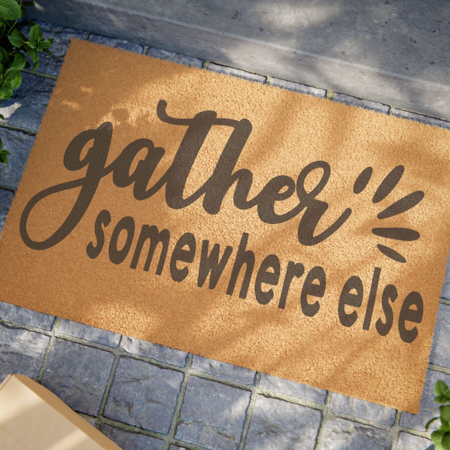 Gather Somewhere Else Coconut Fiber Doormat