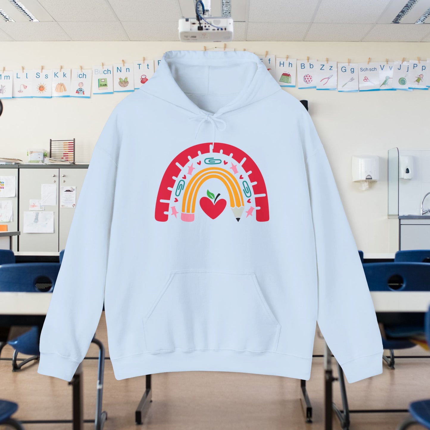 Rainbow Teacher Heavy Blend™ Hooded Sweatshirt