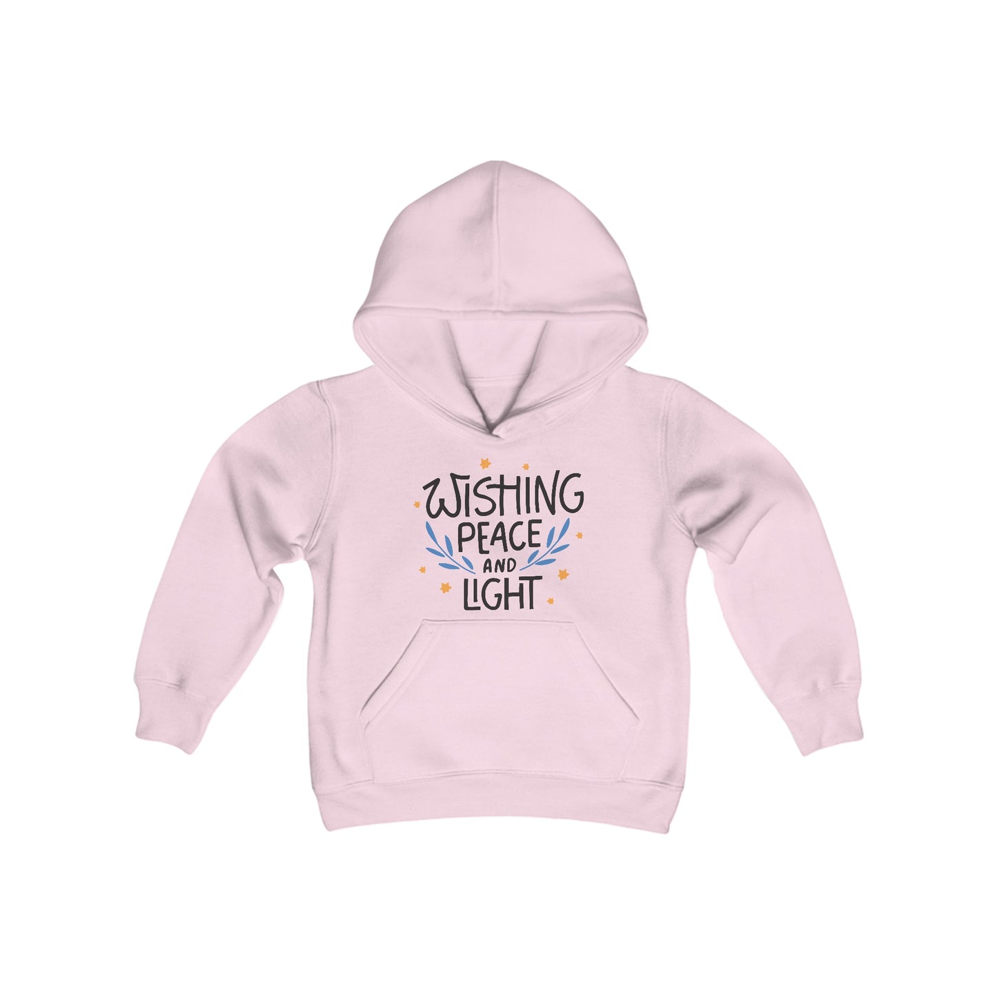 Hanukkah Wishing Peace & Light 3 Youth Hoodie