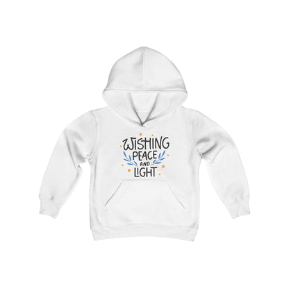 Hanukkah Wishing Peace & Light 3 Youth Hoodie