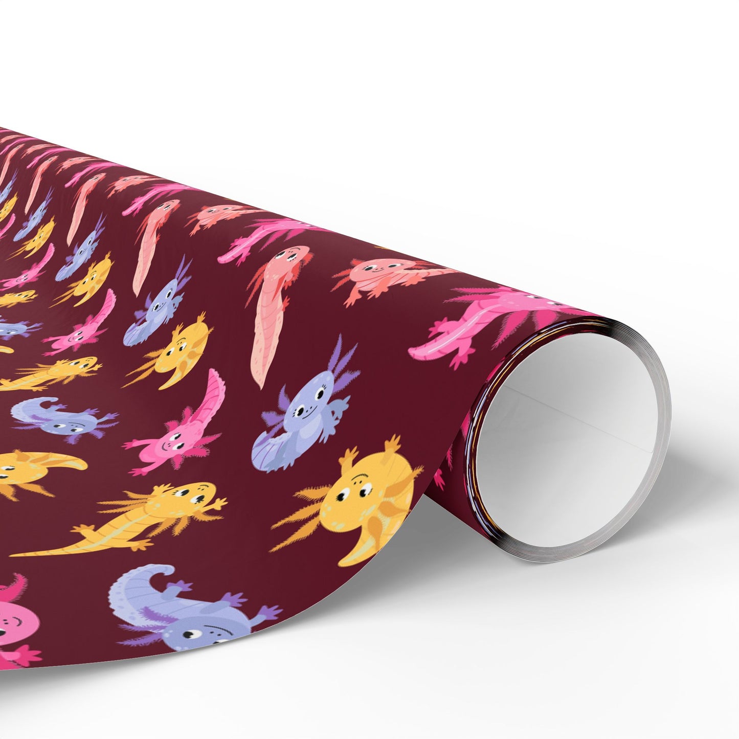 Crimson Axolotls Wrapping Paper