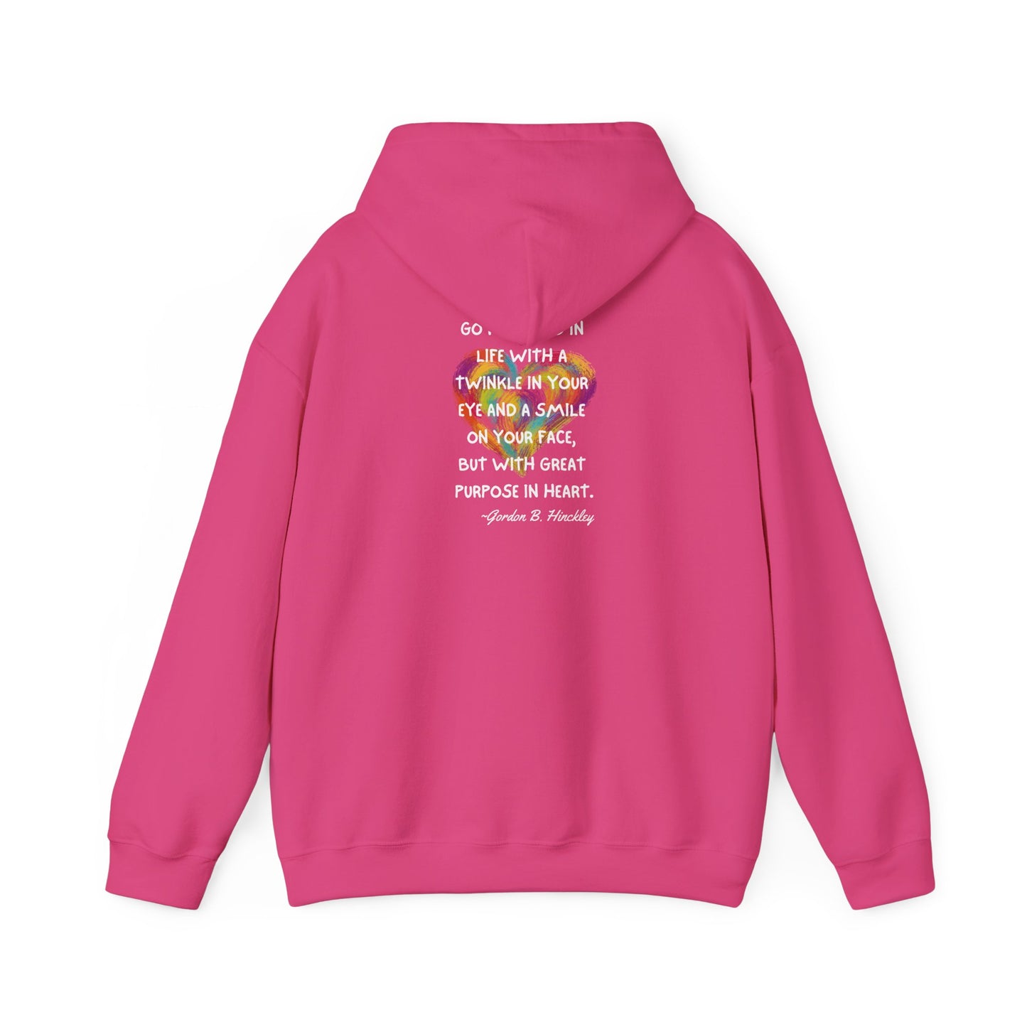 Go With Purpose In Heart Heavy Blend™ Hooded Sweatshirt