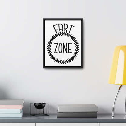 Fart Zone  2 Canvas Wraps, Vertical Frame