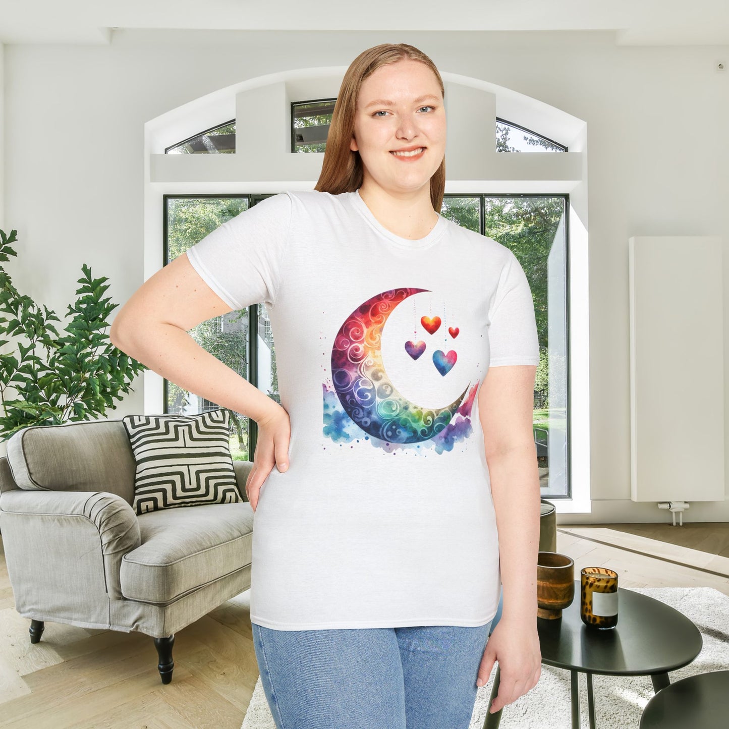 Moon in Love Adult T-shirt