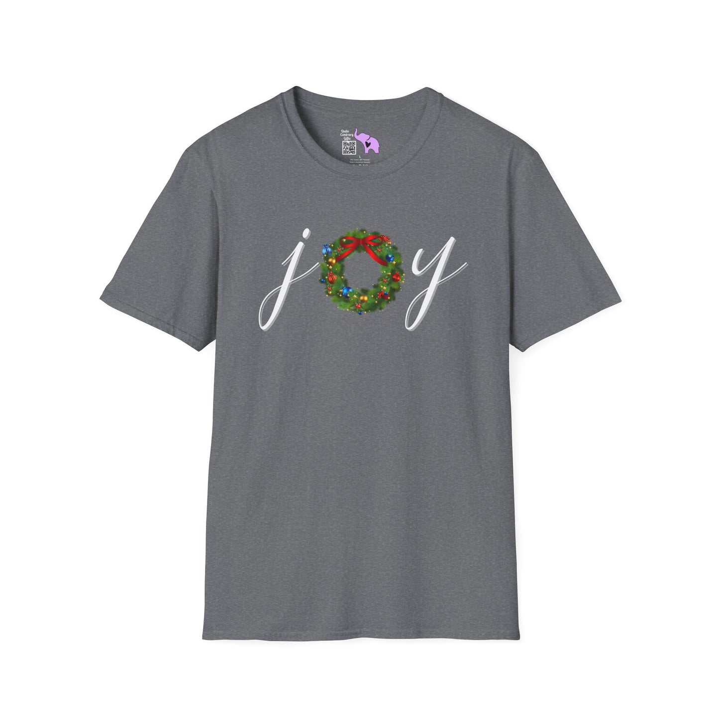 Joy with Wreath Adult T-shirt