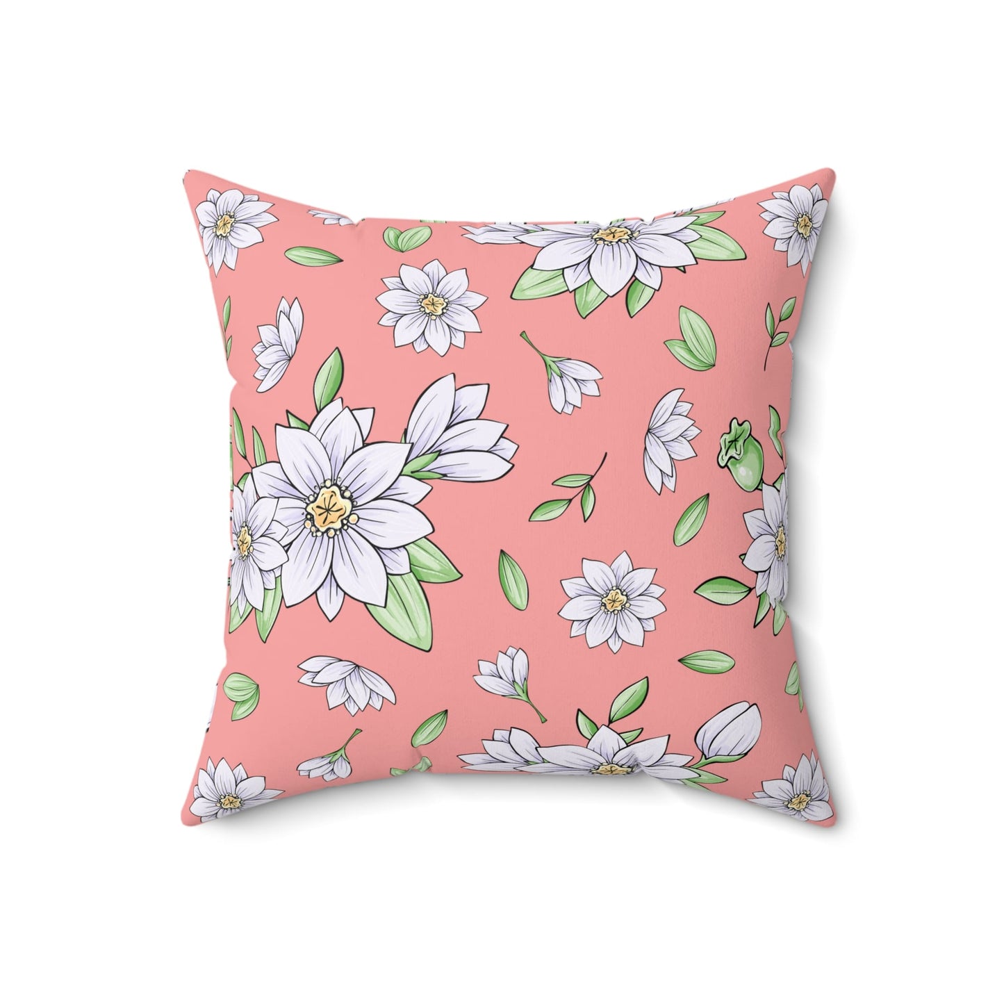 Jasmine Blush Garden Throw Pillow