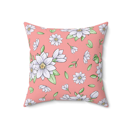 Jasmine Blush Garden Throw Pillow