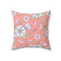 Jasmine Blush Garden Throw Pillow