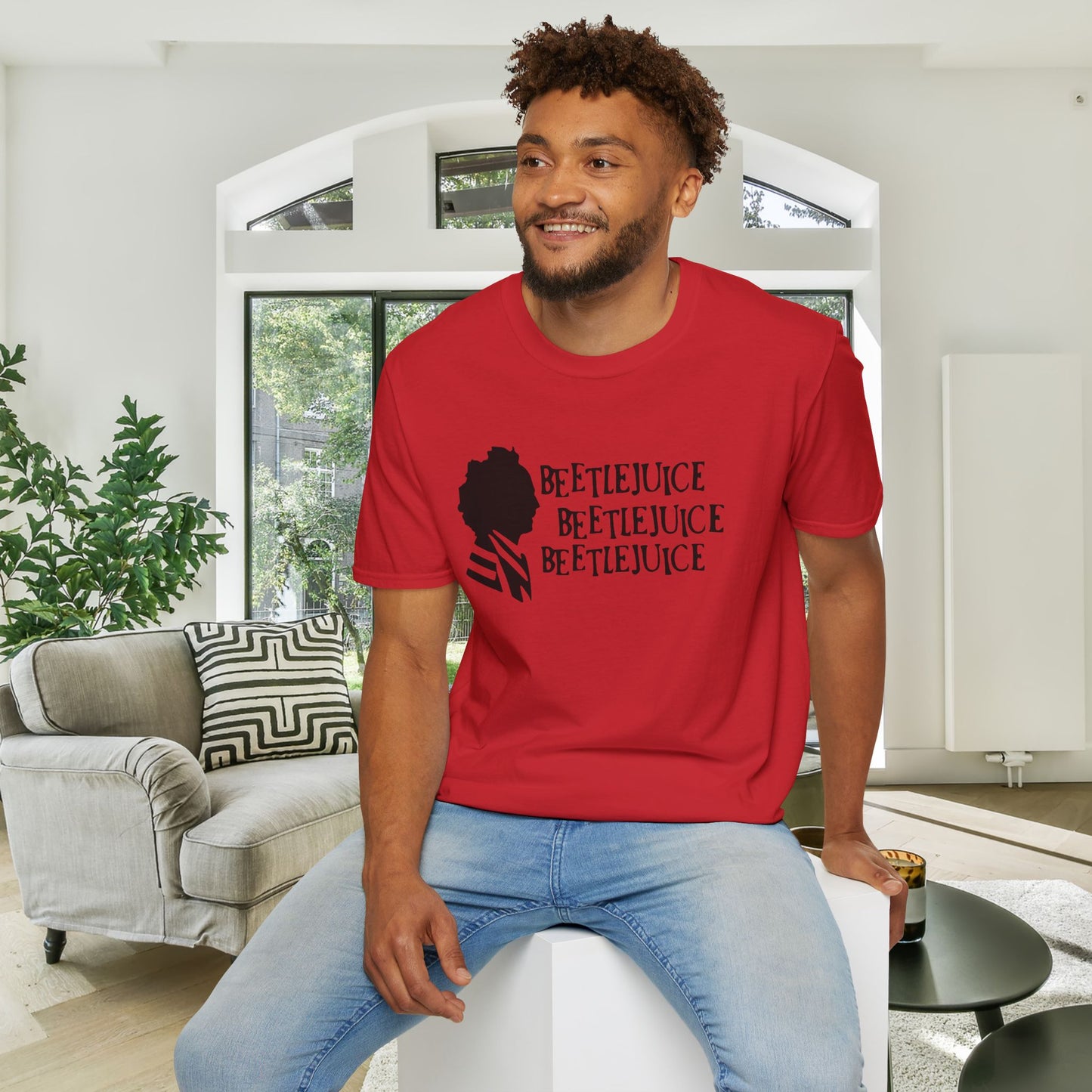 Beetlejuice Beetlejuice Beetlejuice Adult T-shirt