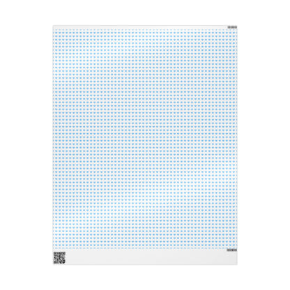 Powder Blue Sweethearts Wrapping Paper