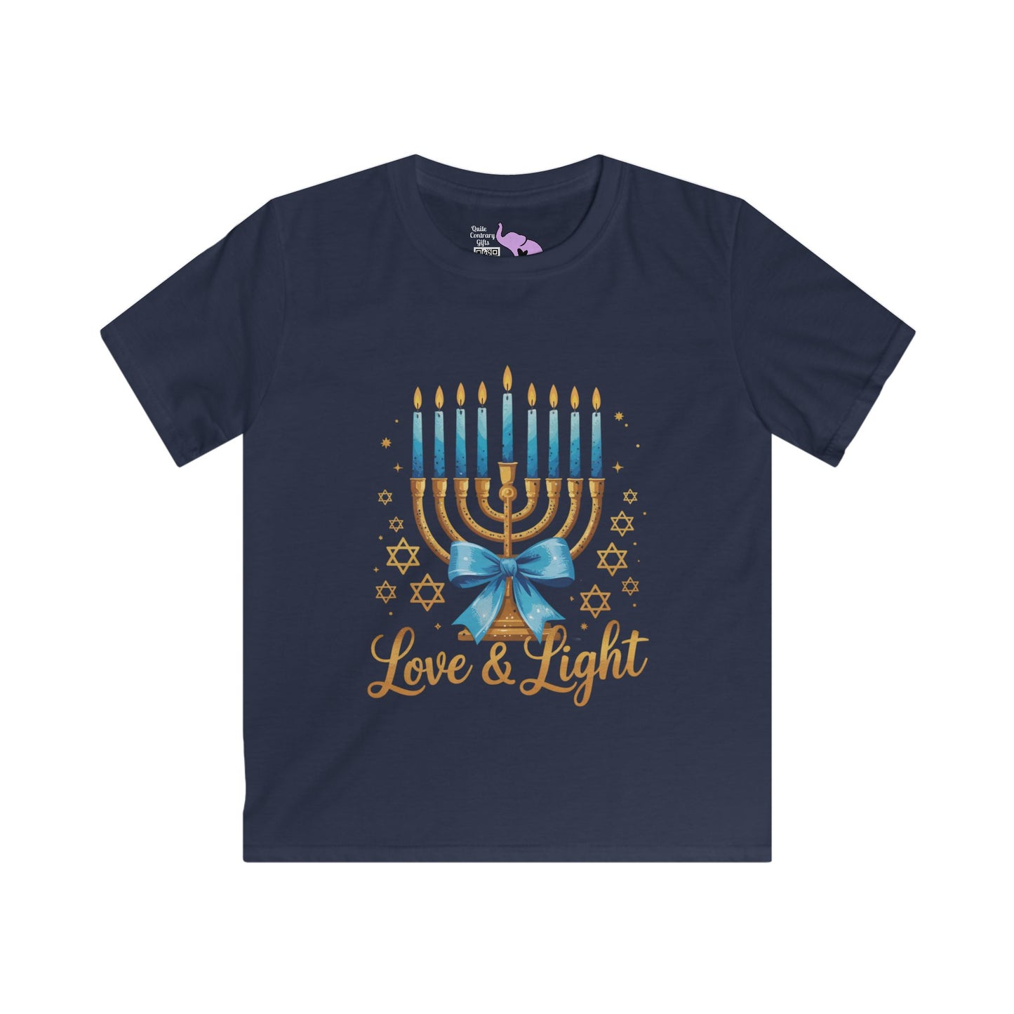 Love & Light Menorah Youth Softstyle Tee