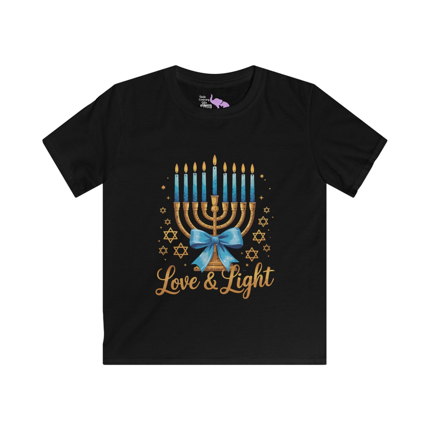 Love & Light Menorah Youth Softstyle Tee