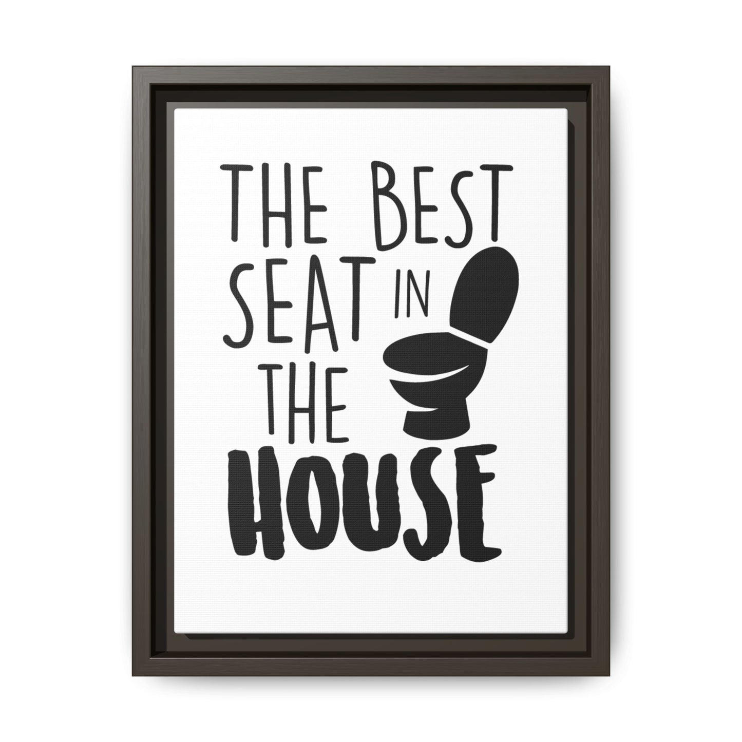The Best Seat In The House Framed Canvas Bathroom Art