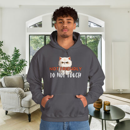 Not Friendly Do Not Touch Cat Heavy Blend™ Hooded Sweatshirt