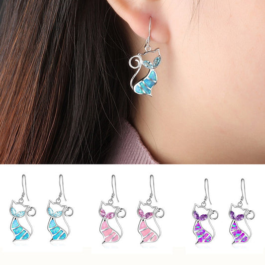 Modern Cat Shell Earrings