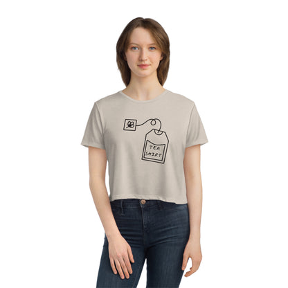 Tea Shirt Women's Flowy Cropped Tee