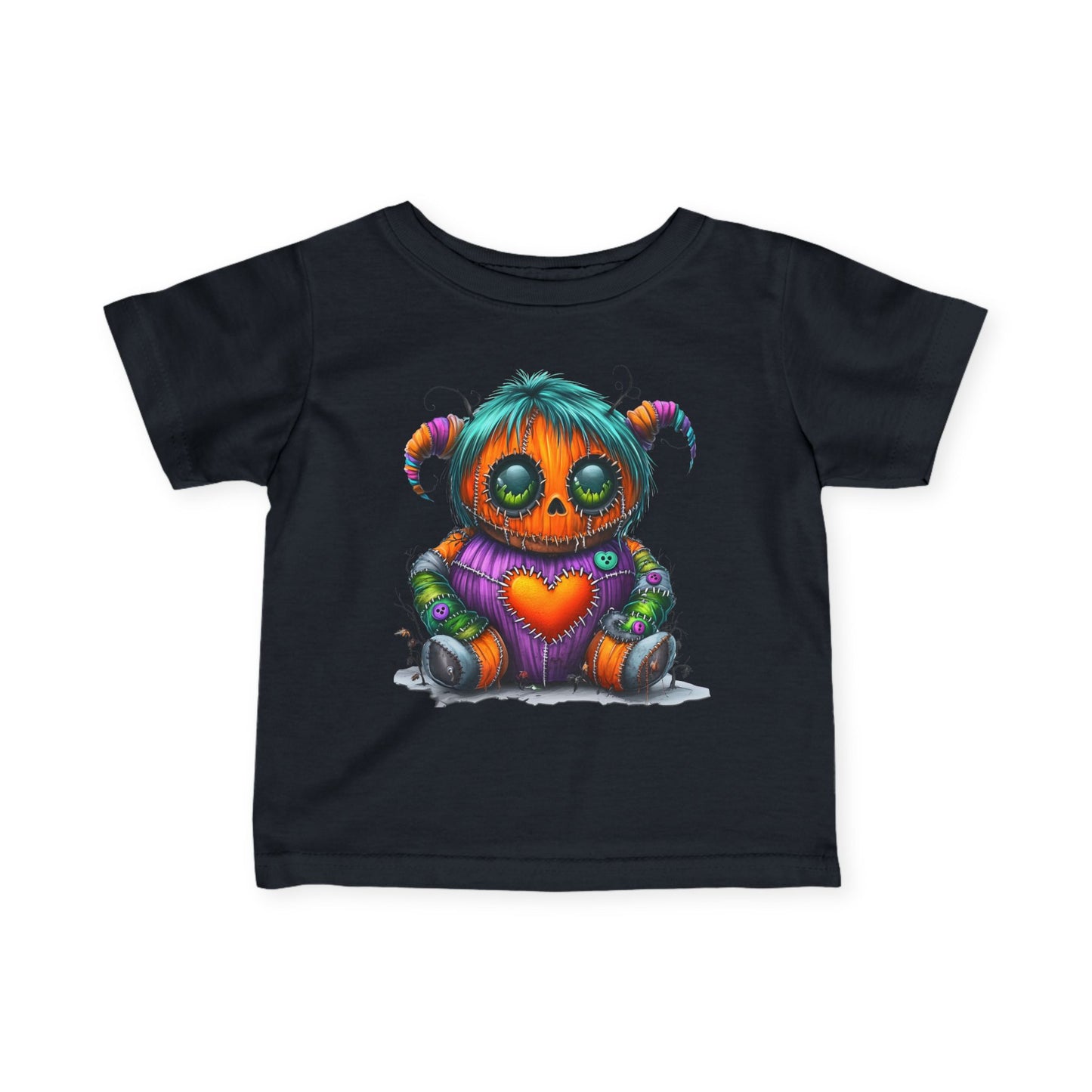 Patchwork Pumpkin Heart Infant T-Shirt