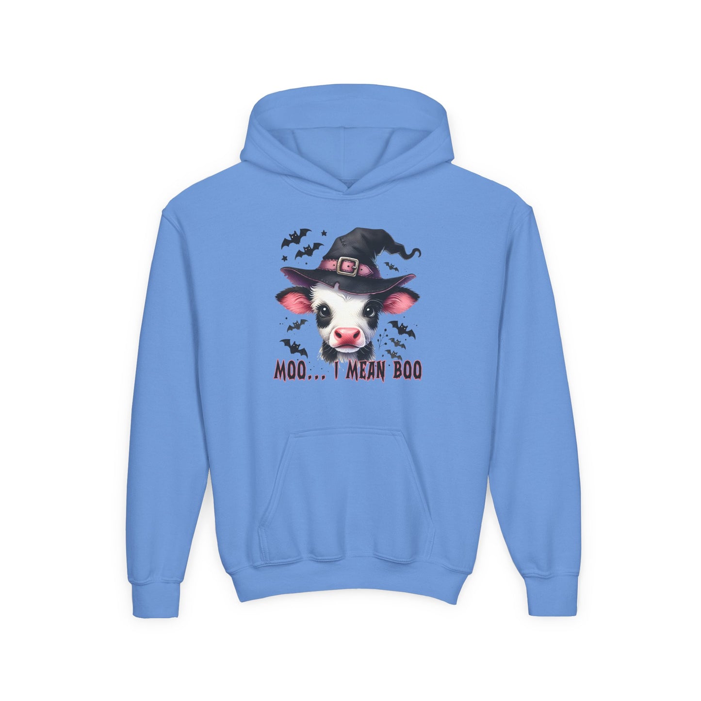 Moo I Mean Boo Calf Youth Heavy Blend Hooded Sweatshirt