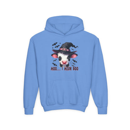 Moo I Mean Boo Calf Youth Heavy Blend Hooded Sweatshirt