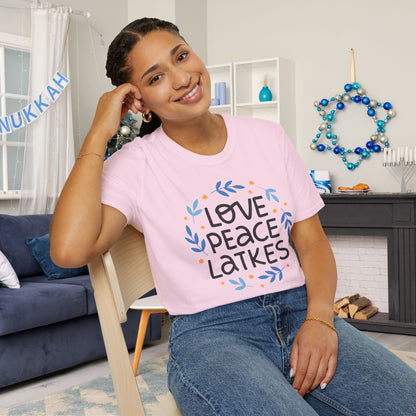 Hanukkah Love Peace Latkes T-shirt