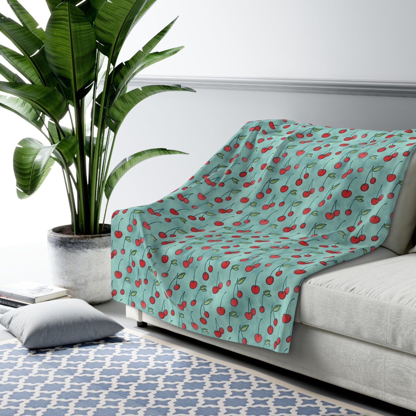 Cherry Jubilee Fleece Blanket