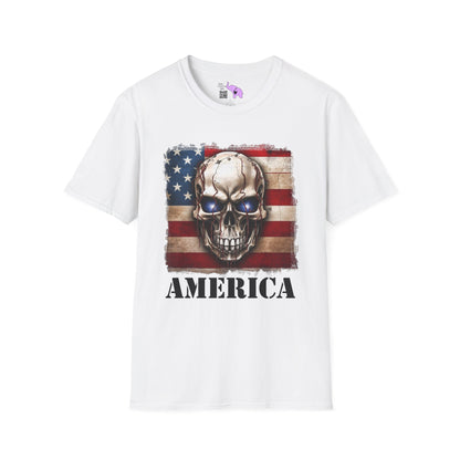 America Skull Adult T-shirt