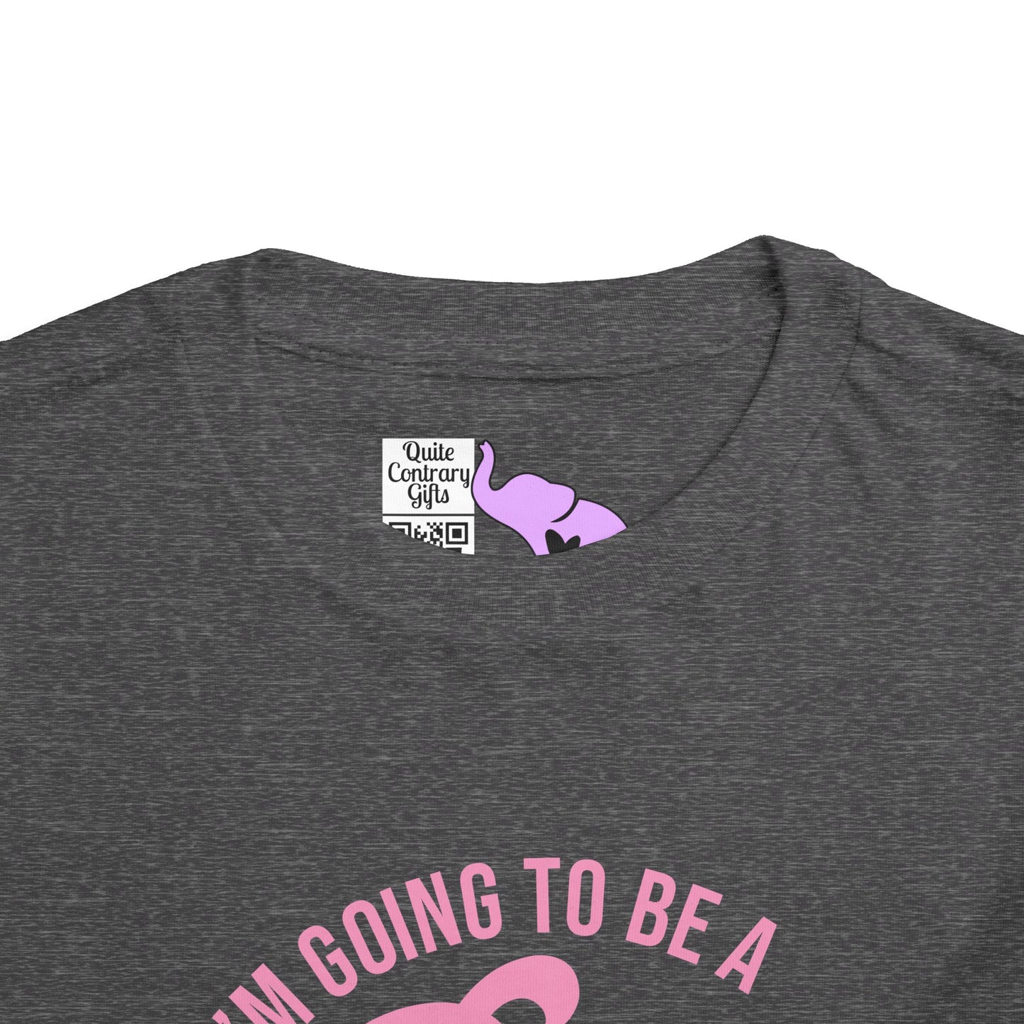I'm Going To Be A Big Sister (Pink Script) Toddler Tee