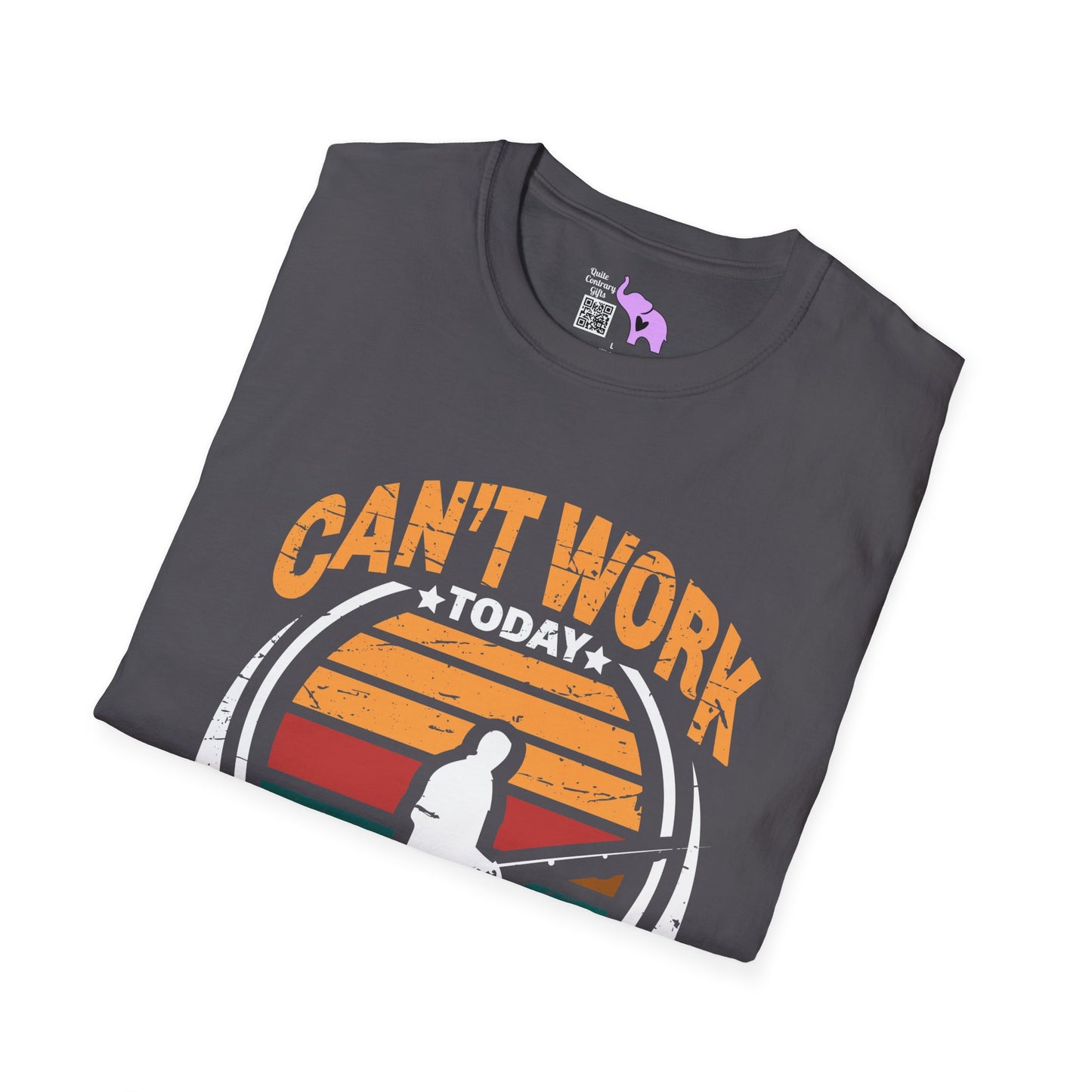 Can't Work Today My Arm Is In A Cast (Fishing) Adult T-shirt