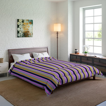 Midnight Pop Stripes Comforter