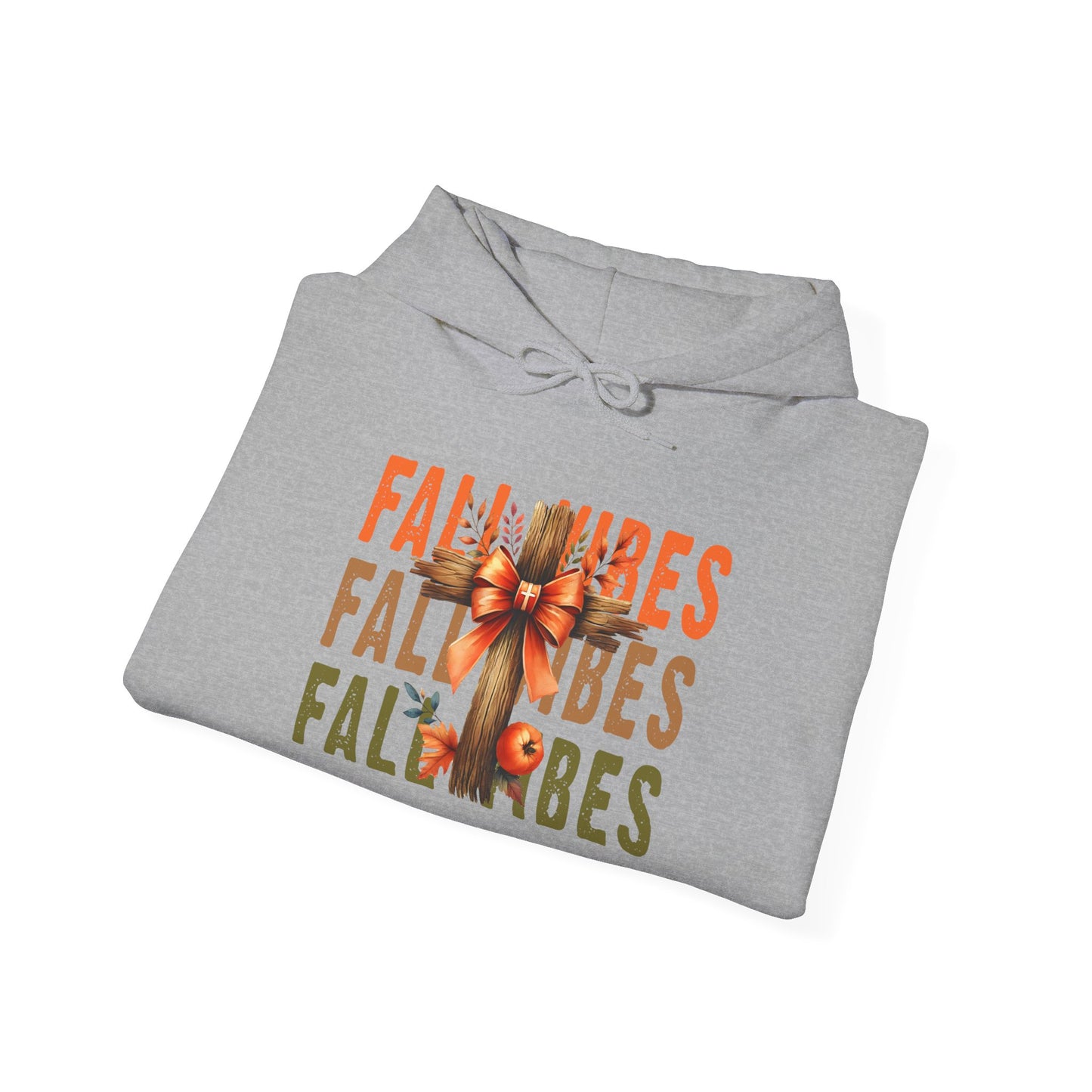 Fall Vibes Cross Heavy Blend™ Hooded Sweatshirt