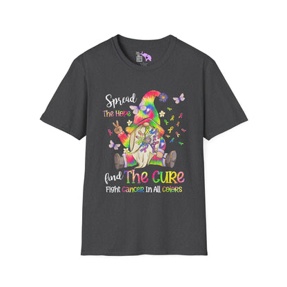 Gnome Spread the Hope Find the Cure All Colors 17 Adult T-shirt
