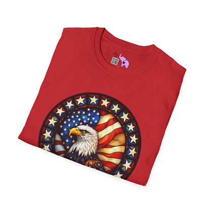 Stained Glass Eagle Adult T-shirt