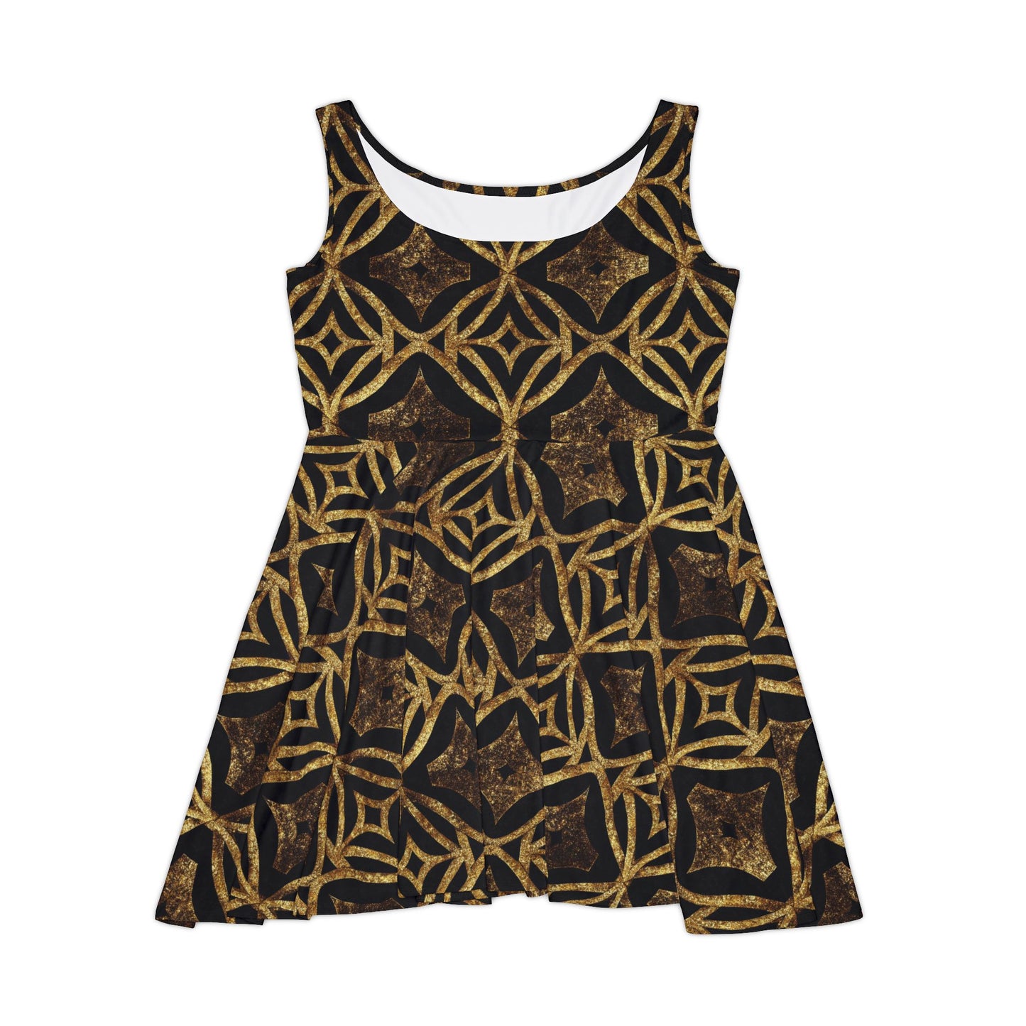 Golden Star Lattice Women's Skater Dress