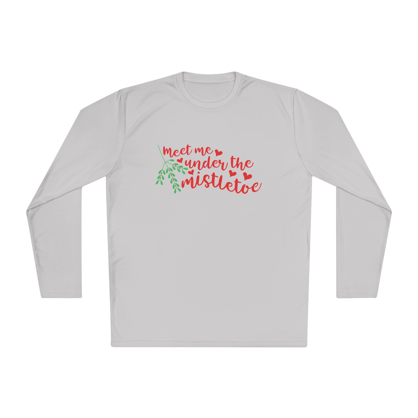 Meet Me Under The Mistletoe Adult Long Sleeve Tee