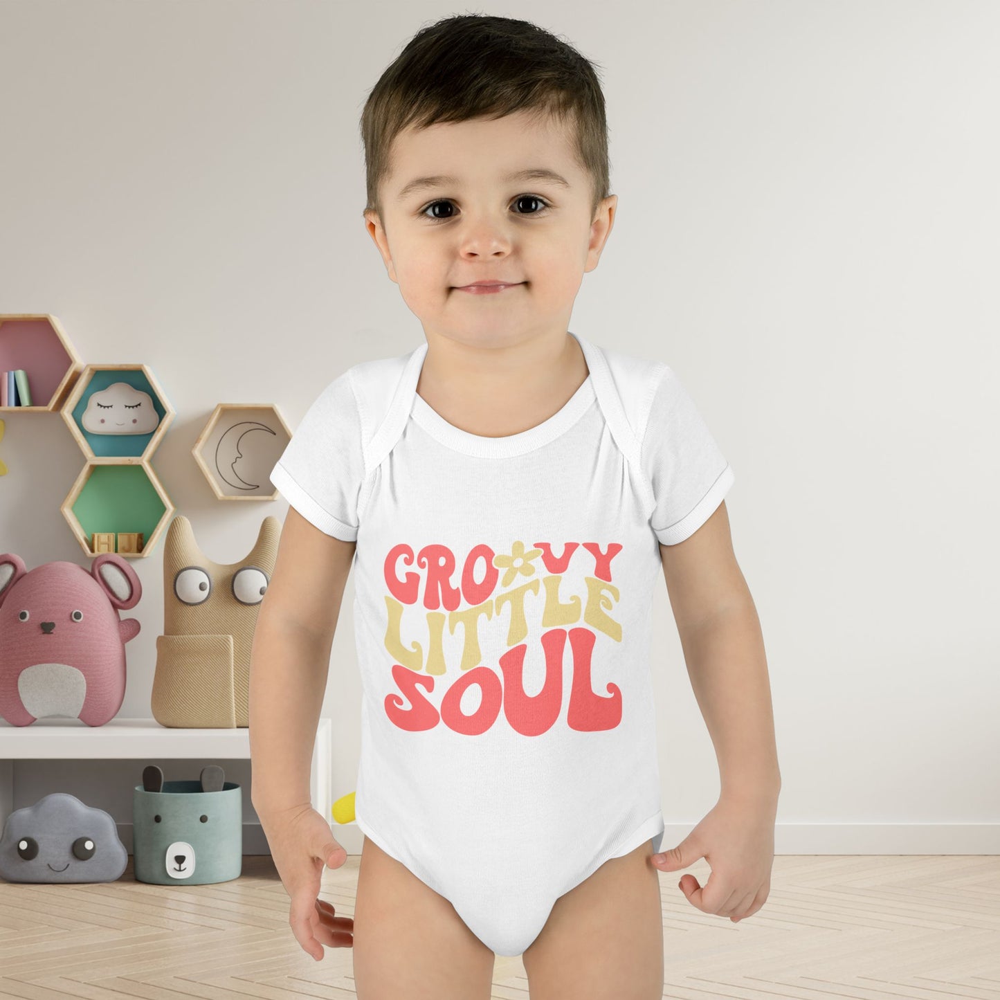 Groovy Little Soul Infant Baby Rib Bodysuit
