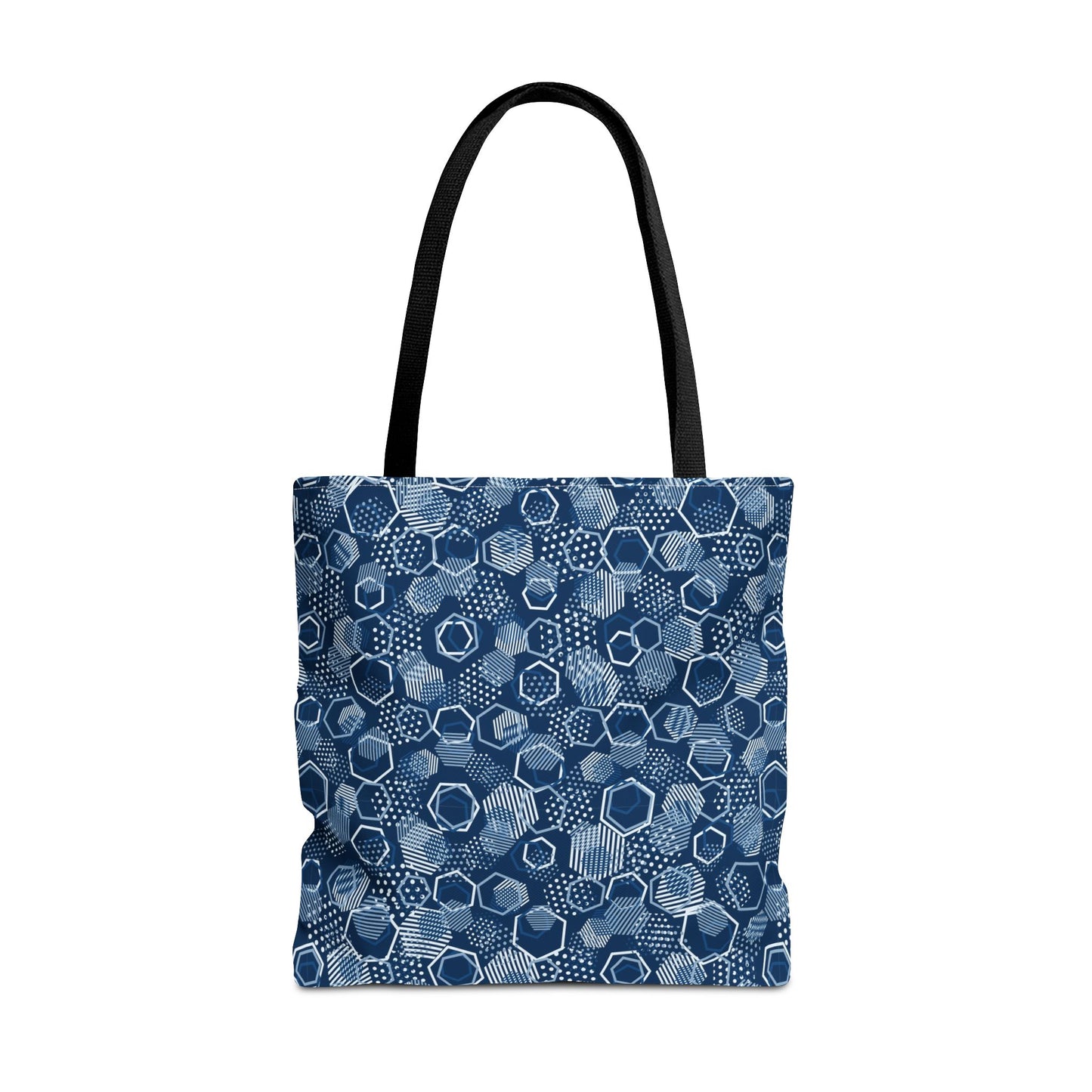 Blue Hexagons Canvas Tote Bag