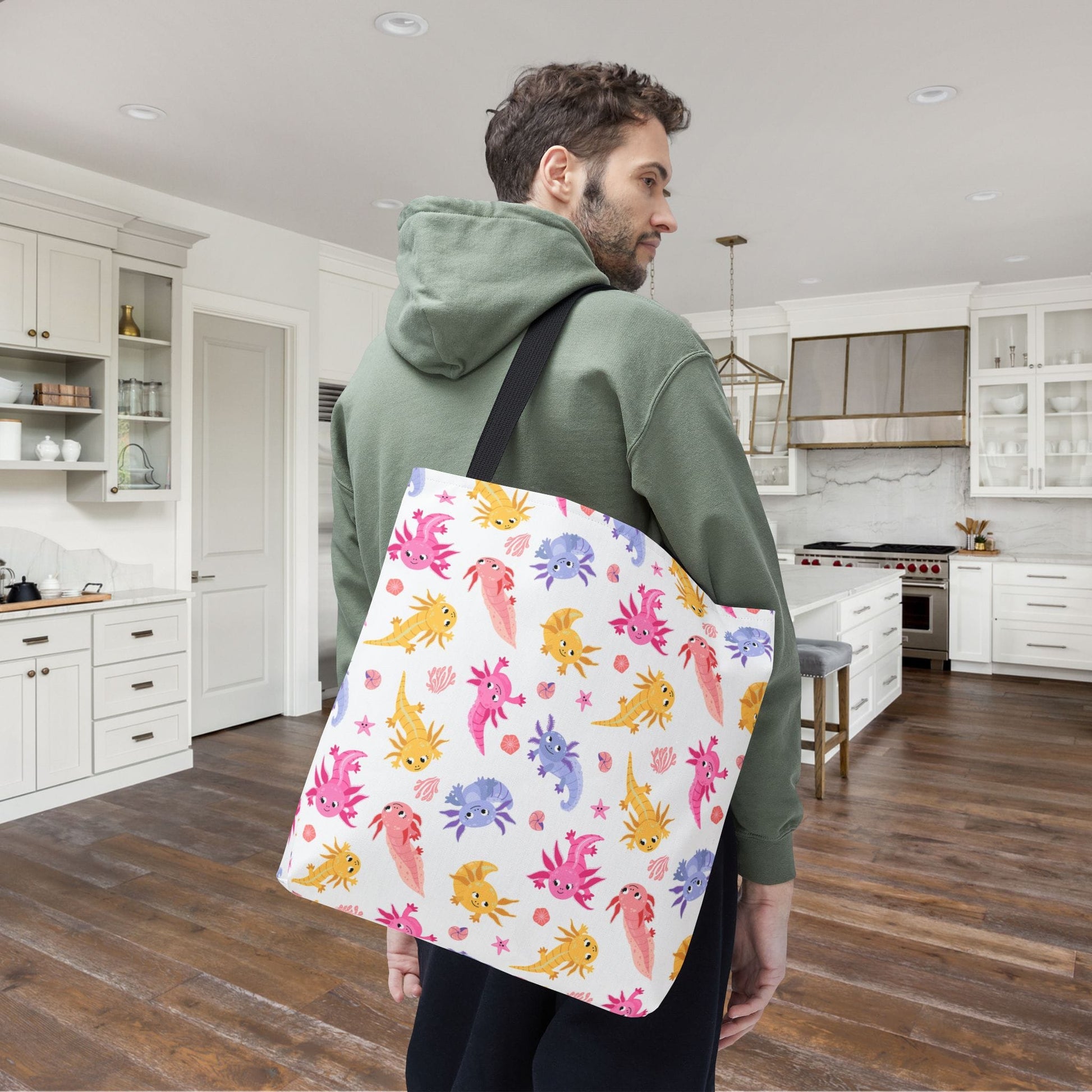 Axolotl Whimsy Canvas Tote Bag