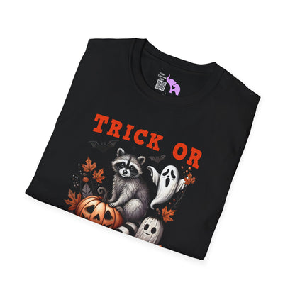 Trick or Trashy Racoon Adult T-shirt