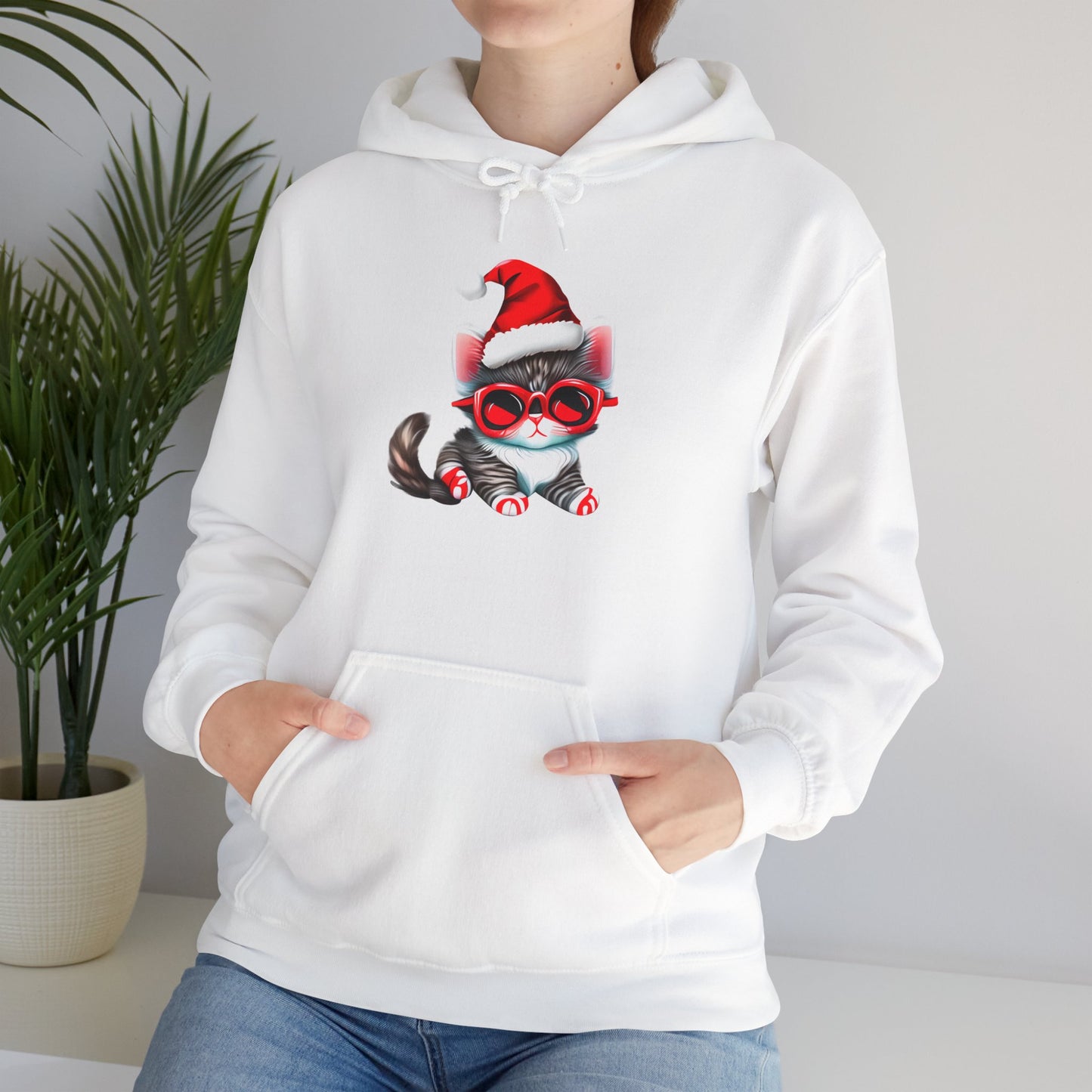 Santa Kitten Heavy Blend™ Hooded Sweatshirt